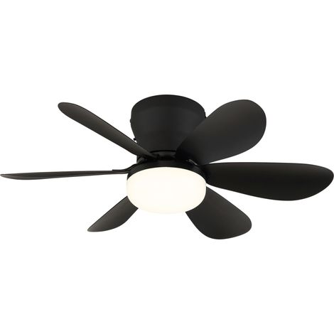 Ceiling Fan Delores Black with LED & Remote