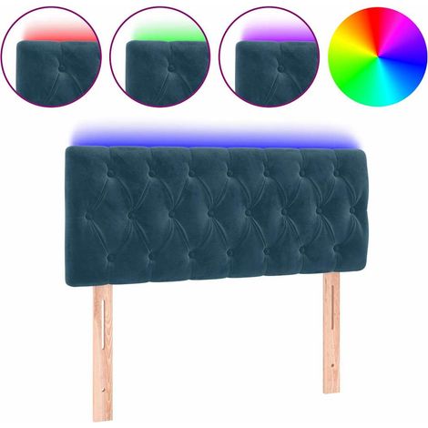 Maison Exclusive - Testiera a LED Blu Scuro 100x7x78/88 cm in Velluto (1/5)