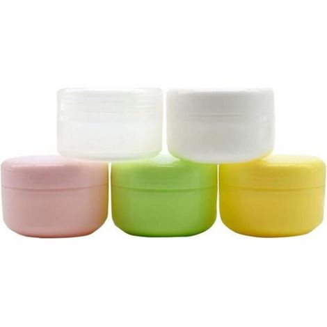 5PCS 100ml 3.5oz Vide-Rechargeable Crème Visage Plastique Protège-Oeil Pot Contenant Pot Lip Balm Lotion Rangement Maquillage (1/4)