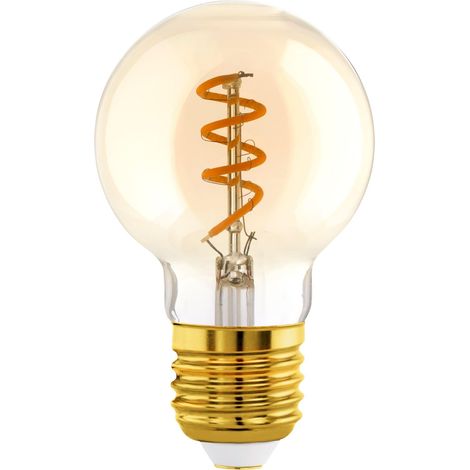 Lampe LED globe E27 dimmable, filament vintage spirale, ampoule Edison (1/5)