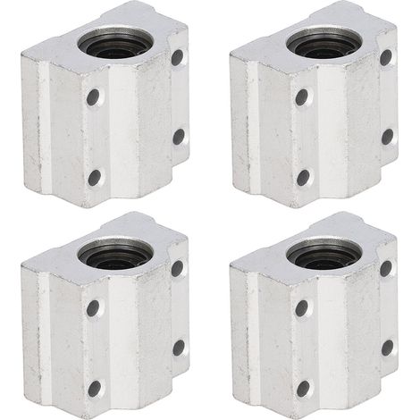 pièces SCS8UU Bloc de glissement à billes linéaires en alliage d'aluminium pour machine CNC, alésage de 8 mm (1/5)