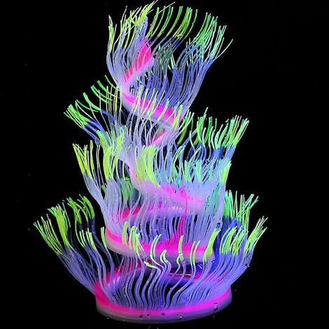 Anémone de mer artificielle en silicone, corail, plante aquatique, ornement de jardin A (1/3)