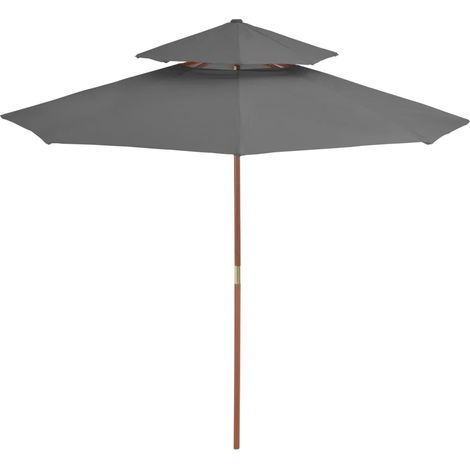 Maison Exclusive - Sonnenschirm mit Entlüftung und Holz-Mast 270