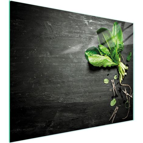 Tagliere in vetro 52x40 basilico (1/5)