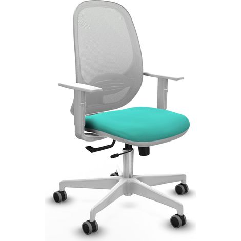 Silla de oficina piqueras y crespo Cilanco turquesa base blanca
