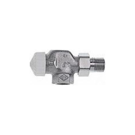 Soupape thermostatique Heimeier V-exact II bronze nickele R 3/8" forme axiale équerre inversée (1/4)