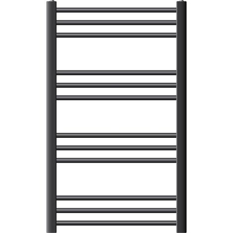 ECD Germany Radiatore Scaldasalviette Sahara - 600 x 800 mm - Antracite - Dritto con Attacco Laterale - Radiatore Scaldasalviette Asciugabiancheria 600x800 mm