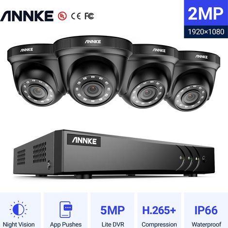 Annke – Caméra de surveillance extérieure 5MP – Vision nocturne 30m – Détection humaine et véhicule – IP66 – Enregistrement 3K – Accès à distance
