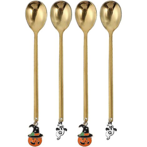 Lot de 4 cuillères de service en métal, cuillères à mélanger, cuillères à expresso, jolies cuillères à dessert MGZ (1/3)