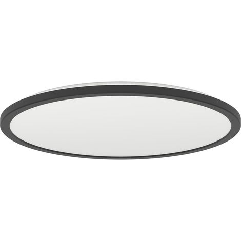 Lampe de salle de bain intelligente Rovito-Z rond - noir - Ø 50cm - 901465