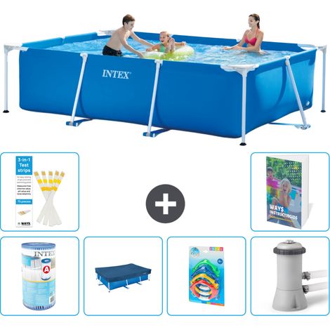 Rechteckiger Frame Pool - 300x200x75 cm - 7-teilig S19