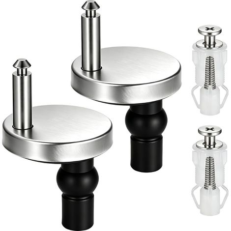 2 x Toilet Seat Fasteners, Universal Stainless Steel Screws (1/5)
