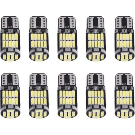 10 Stück W5W T10 12V weiße LED-Lampen für die Kfz-Innenbeleuchtung mit Kennzeichenbeleuchtung (1/4)