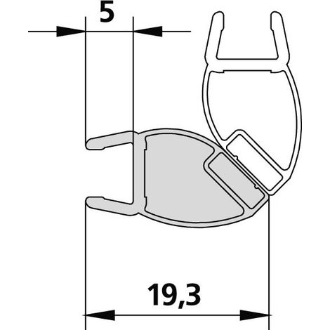 Kermi 6030619 3166R 1x profil magnétique