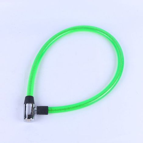 Fahrradschloss mit Schlüssel Tragbares Stahlkabelschloss für Fahrräder, Motorräder und Tore (Grün) (12,5 mm Dicke)