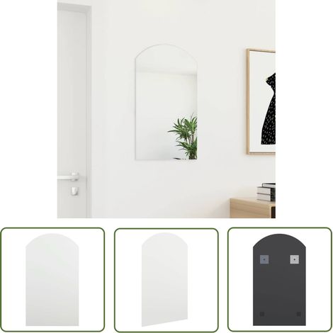 The Living Store Miroir 70x40 cm Verre - Miroir Mural - Miroir Moderne - Miroir Salle De Bain - Décoration Murale - Miroir Grand Format (1/5)