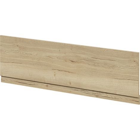 Autumn Oak MDF 1800mm Front Bath Panel with Plinth (1/4)