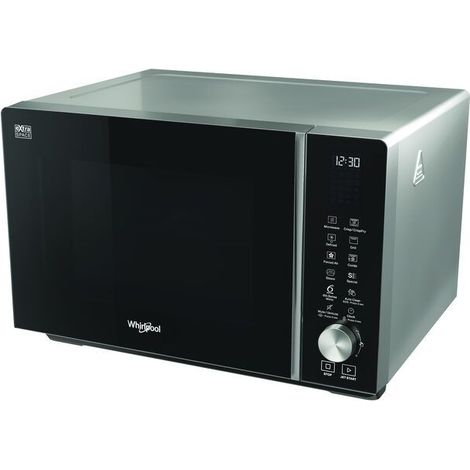 Whirlpool – Micro-onde combiné 25 L 800 W – Écran LED – Commande rotative et tactile – Noir, Argent – Pour comptoir