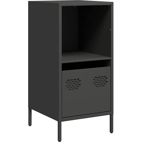 Maison Exclusive - Credenza Nera 35x39x73,5 cm in Acciaio Laminato a Freddo