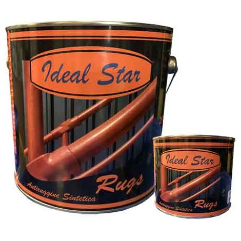 ANTIRUGGINE SINTETICA 'RUGS' IDEAL STAR 0,5 lt - Rosso - IDEAL STAR