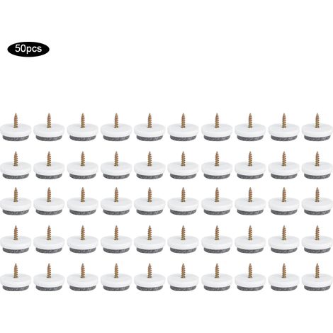 50 pièces de pieds de meubles antidérapants en feutre, clous pour pieds de table, canapé, chaise, protection de sol (22 mm) (1/5)