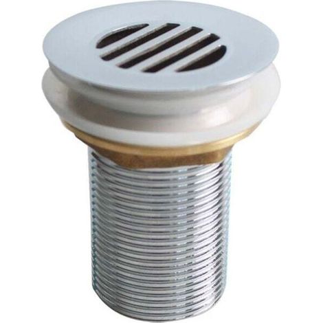 Bonde fixe de vidage pour lave-mains sans trop plein - écoulement libre - Grille laiton (1/4)