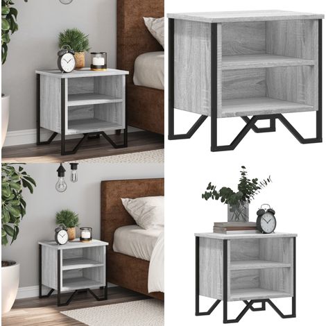 vidaXL Nachttisch Grau Sonoma 40x30x40 cm Holzwerkstoff (1/5)