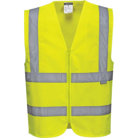 Chaleco de Alta Visibilidad con Banda y Tirantes - Amarillo - Talla XXL