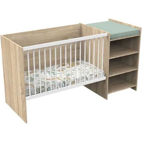 baby-price UP Kombi-Kinderbett aus Eichenholz 120x60 cm (1/3)