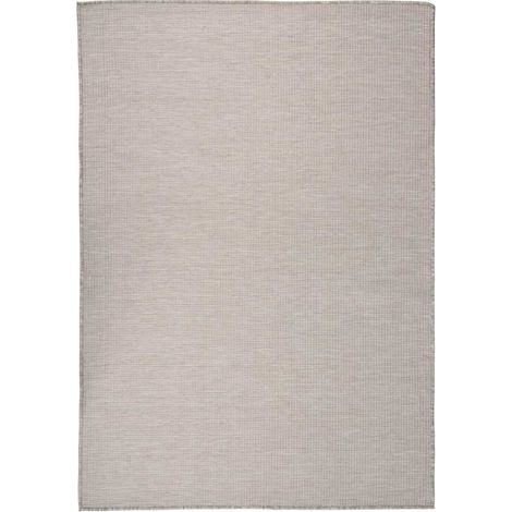 Tapis à tissage plat d'extérieur 160x230 cm gris clair (1/5)