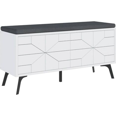 Zapatero Velma, Almacenaje para 8 Pares, 2 Estantes, 4 Puertas, 107x35x55h cm Blanco