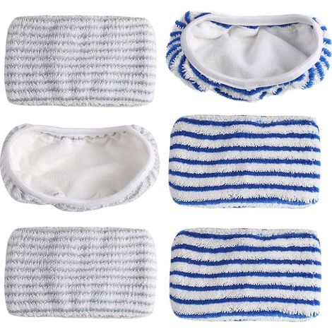 CSPARKV - Juego de 6 almohadillas de repuesto para trapeador Rowenta Clean & Steam ZR005801/RY7/RY8, paños de microfibra, almohadillas reutilizables para trapeador para limpiar y fregar pisos (1/4)