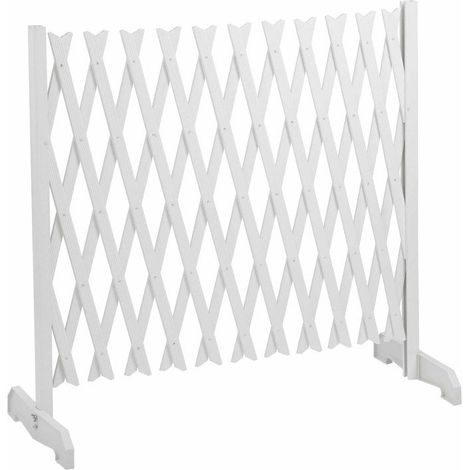 Barrera de protección extensible de plástico blanco