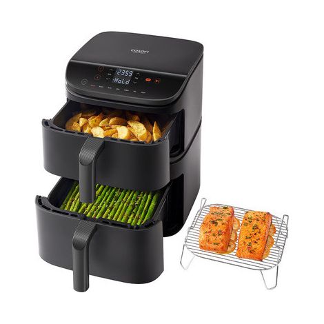 Frittatrice senza olio COSORI - Friggitrice ad aria Turbo Tower - Capacità 10,8L - 7 programmi - 2630W - Nero