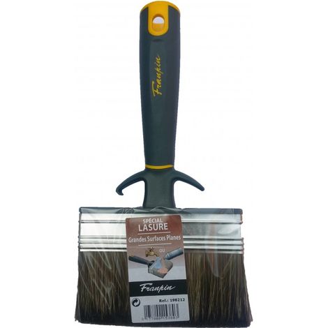Nespoli – Brosse bi-matière 100mm pour saturateur – Application facile sur terrasses bois – Perche télescopique en option – Pour chantiers humides