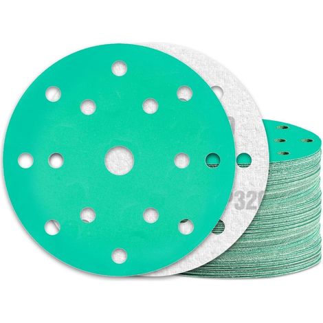 Schleifpapier 150mm 15 Loch-Gr&xFCn 60 St&xFCck K&xF6rnung 320 (1/5)