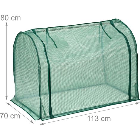 Serra da giardino compatta trasparente per erbe verdure 180 x 80 x 80 cm in acciaio verde 130015705