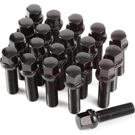20 Boulons de Roue Filetage 45 mm Pour Élargisseurs de Voie I M14x1,5x45 mm I Siège Sphérique R13 I CLÉ 17 mm I Compatibles avec Jantes (1/5)