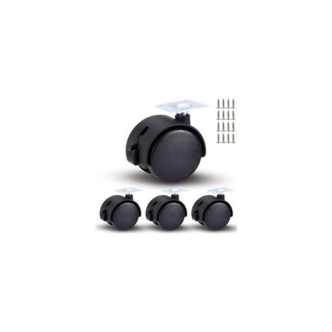 Roulette pivotante for meuble with Frein, roulette pivotante robuste, lot de 4 (1.5") - Crezuo