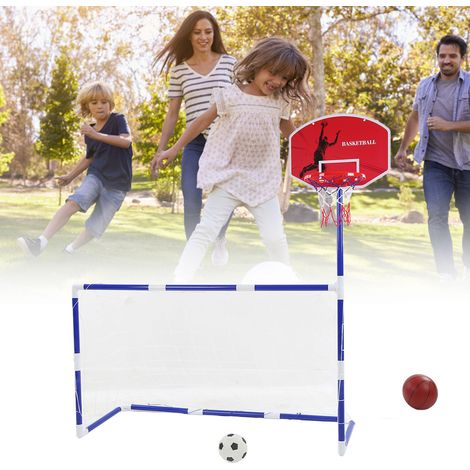 Centre Sportif Enfants 2 en 1 Basket Football - Jeu d'Intérieur et Extérieur, Hoop Panier Enfant, Jouet Interactif Parent-Enfant (1/5)