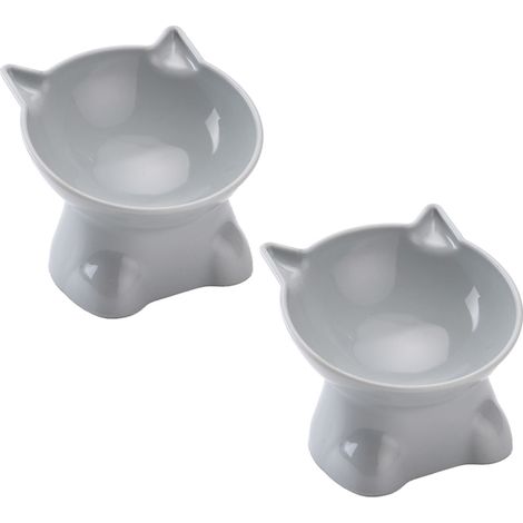 Lot de 2 gamelles surélevées pour chat et chien, pour protéger la colonne vertébrale de l'animal