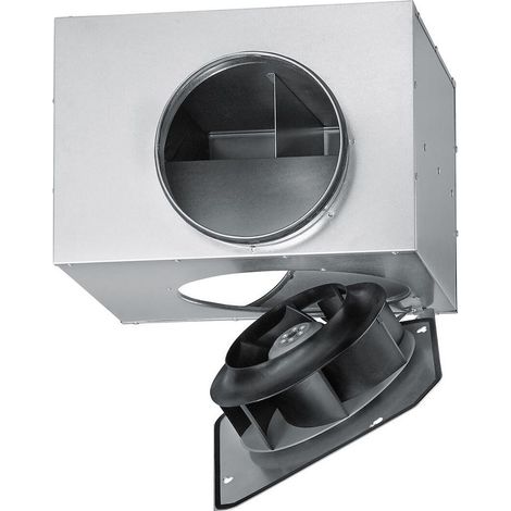 Helios SVS 200 K SlimVent schallgedämpfter Radialventilator mit Rohranschluss DN 200, 940m3/h, 230V, 163W (1/2)
