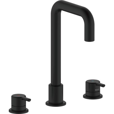Bristan Altum 3-Hole Basin Mixer Tap Deck Mounted - Black
