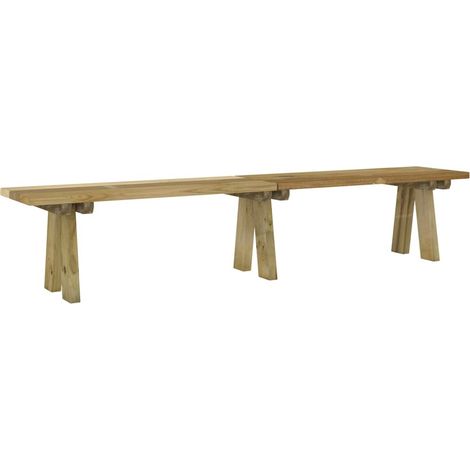 Maison Exclusive - Gartenbank 220 cm Massivholz Kiefer Imprägnier (1/5)