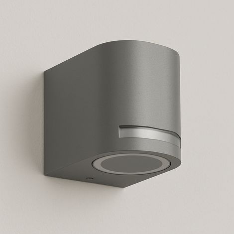 Applique nero da esterno a muro ip54 lampada a parete moderno gu10 monoemissione - Color: Grigio