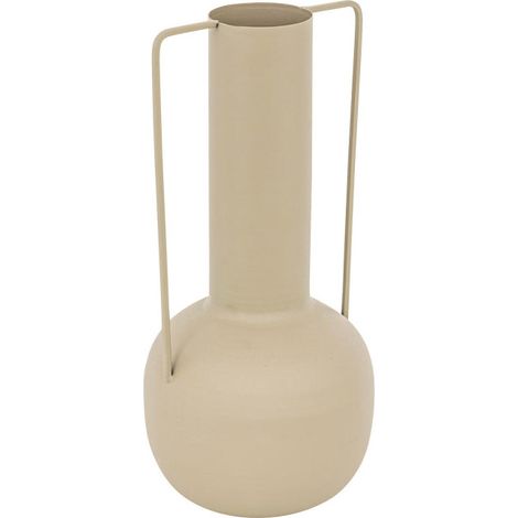 Vase Design en Métal "Sylvain" 29cm Beige Lin (1/2)