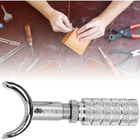 Couteau à main pivotant en cuir, lame en céramique pour la sculpture du cuir, kit d'outils de bricolage blanc (lame oblique de 7 mm)