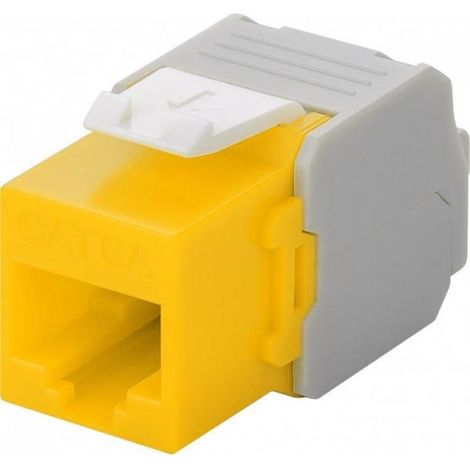 Goobay Frutto Keystone RJ45 Cat6A UTP 500MHz Giallo (1/4)