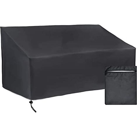 Product image Dapetz ® Garden Furniture Cover 220X85X61/71cm for 3 Seater Sofa Garden Bench Seat Cover a Water Repellent, Windproof, Anti-UV, 420D Polyester Outdoor Furniture Covers Sofa - Black (1/5)