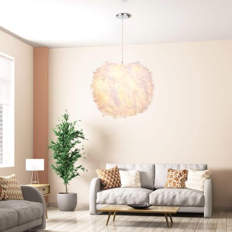 Lampada a sospensione a LED, plafoniera a forma di piuma, lampada a sospensione decorativa per la camera da letto, lampadario, ottimo regalo per bambini e amici, attacco E27, facile da pulire (lampadi (1/5)